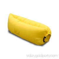 Vetroo Inflatable Hangout YELLOW Lounger with Portable Carry Bag - Suitable For Camping, Pool, Beach Couch Sofa, Dream Chair Garden Cushion, Sleeping Portable Air Bed   